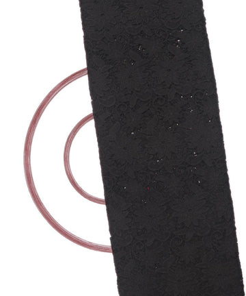 black floral pattern crosia fabic